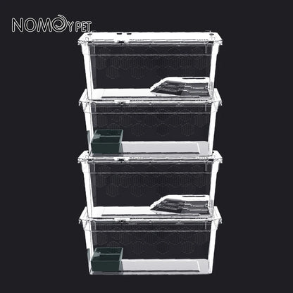 Reptile Breeding Feeding Box Transparent  Insect Rearing Hatching Containers Habitat Cage Inverts,Hatchling colubrids
