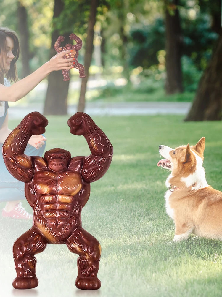 Gorilla Dog Toy Dog Chew Toy Bite-resistant Indestructible Dog Toy (Beef)