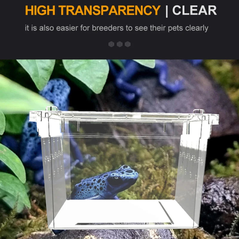 Reptile Breeding Feeding Box Transparent  Insect Rearing Hatching Containers Habitat Cage Inverts,Hatchling colubrids