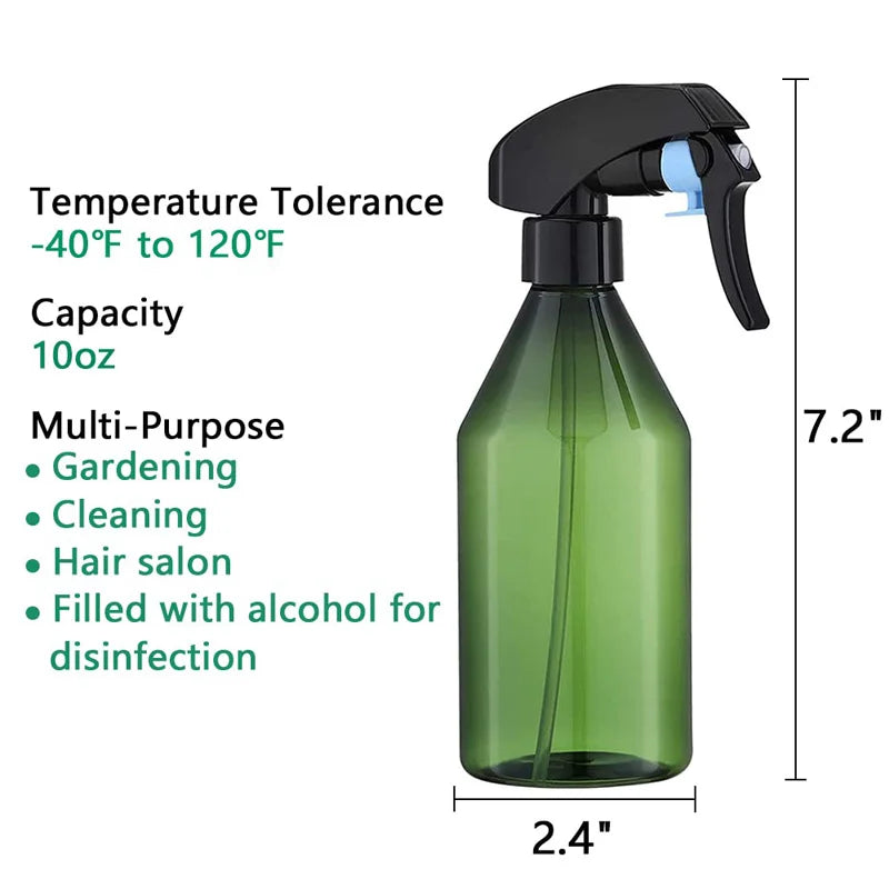 10oz Plant Mister Water Spray Bottle Fine Mist Spray Garden Flower Atomizer For Gardening Cleaning Solution Hair Care Moisturize