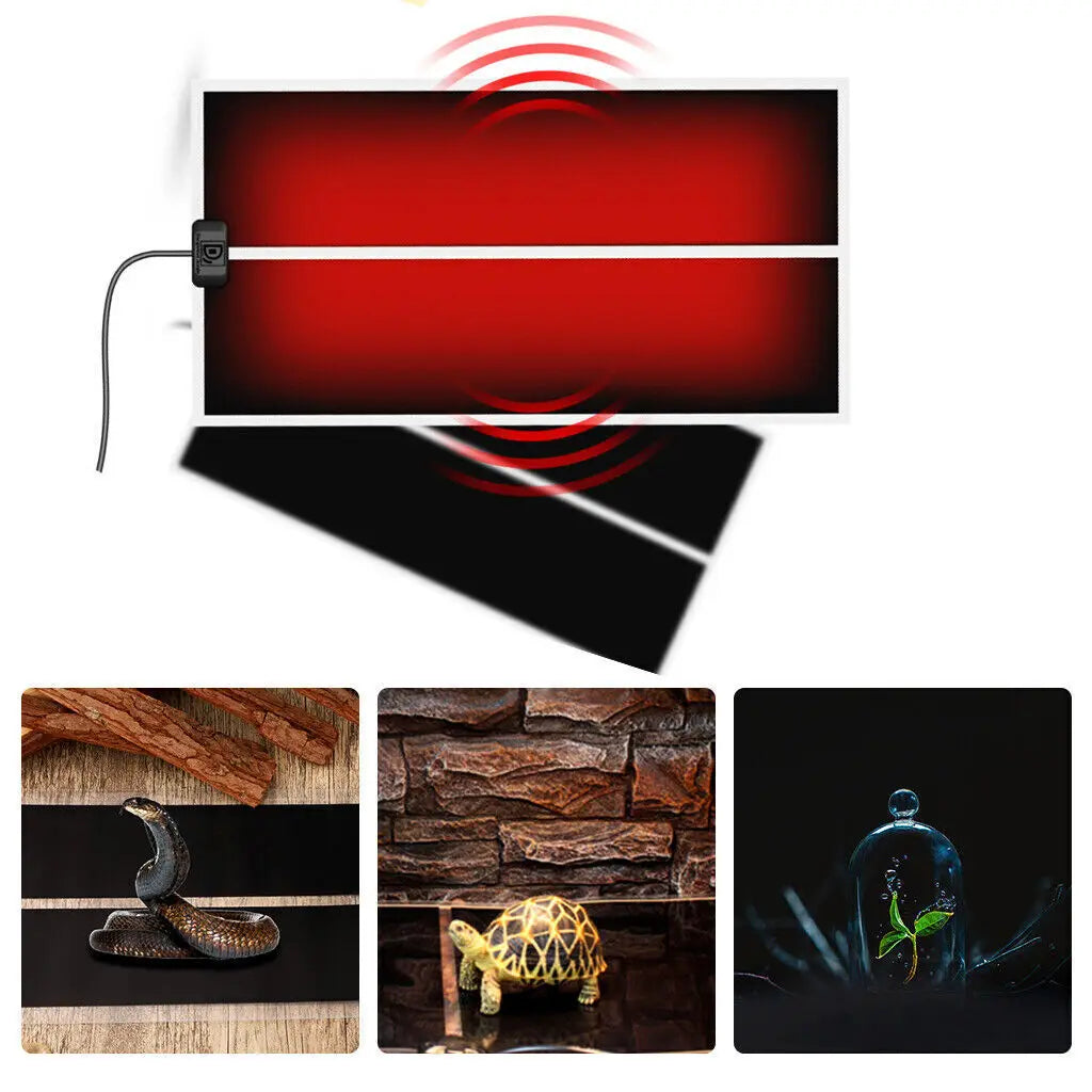Reptile Vivarium Heat Mat Heating Warm Heater Pad With Thermostat Controller UK