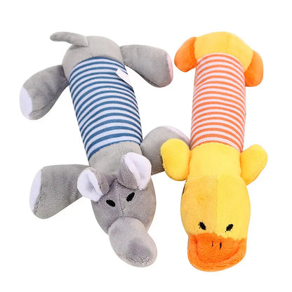 Animals Shape Plush Dog Toy Bite Resistant Squeaky Toys for Small Dogs Interactive Chew Molar Toy Sound Pet Accessories