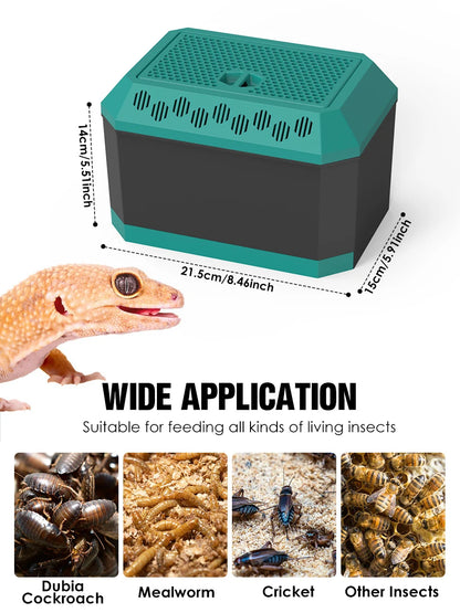 Live food storage box  suitable for raising mealworms, crickets, Dubia cockroaches, Morio worms