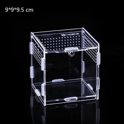 Acrylic Transparent Reptile Terrarium Habitat Breeding Box Reptiles Cage Nano Arboreal Tarantula Enclosure