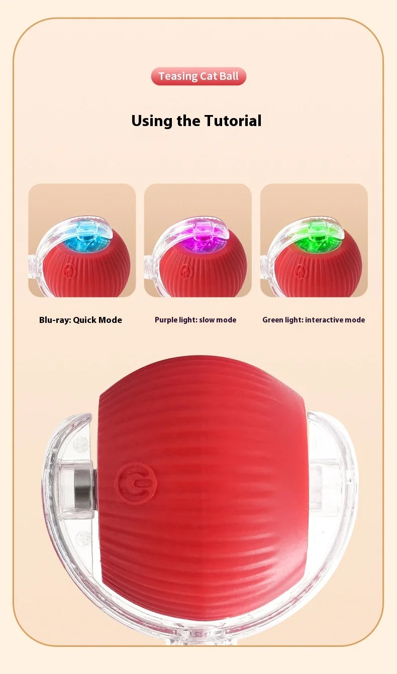 Rechargeable Cat  or Dog Toy Smart Pet Interaction Automatic Rolling Ball  (UK )