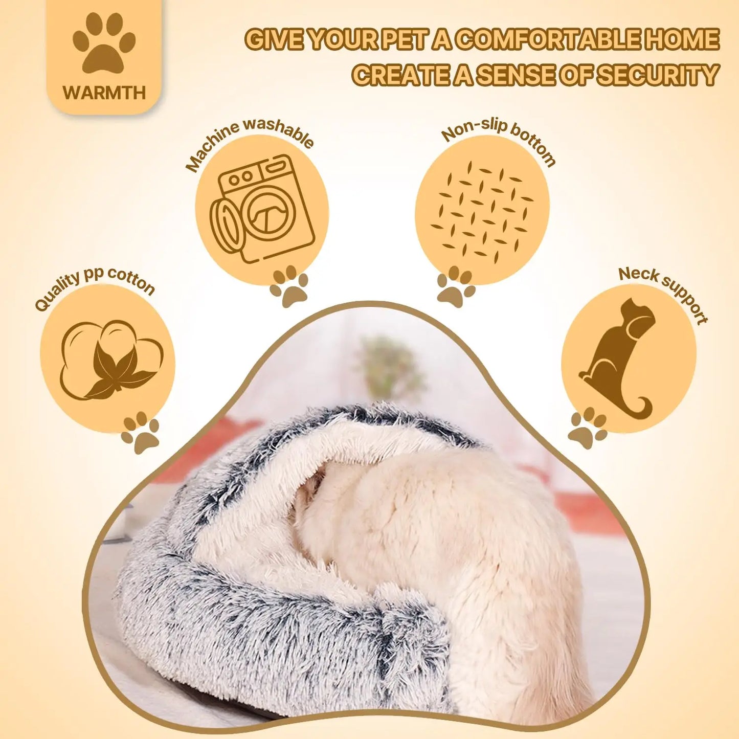 Pet Sofa Bed, Gray Color, Soft & Comfortable Cushion for Dogs and Cats, Cozy Pet Lounge with Removable Cover, for Home Use