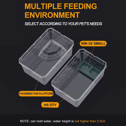 Reptile Breeding Feeding Box Transparent  Insect Rearing Hatching Containers Habitat Cage Inverts,Hatchling colubrids