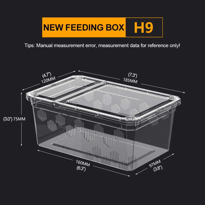 Reptile Breeding Feeding Box Transparent  Insect Rearing Hatching Containers Habitat Cage Inverts,Hatchling colubrids