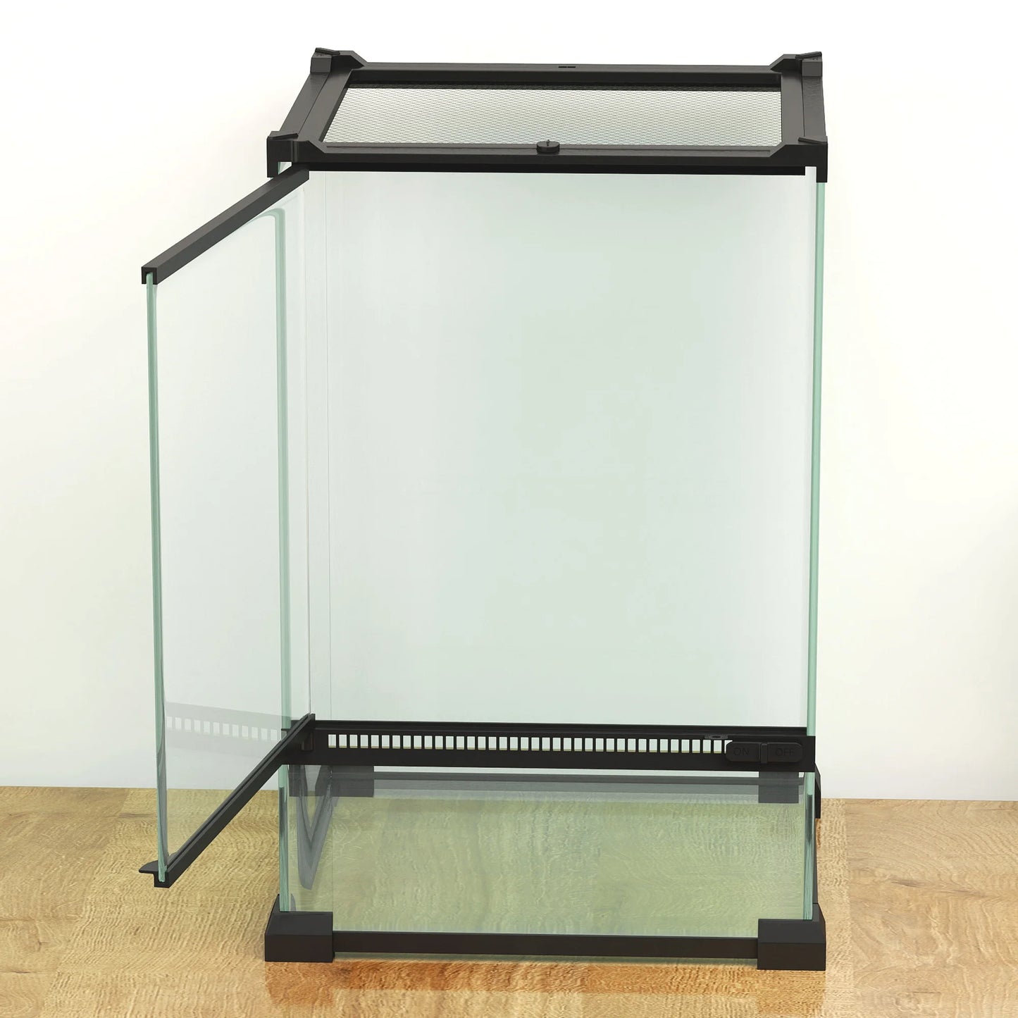 PawHut Glass Reptile Terrarium, 12L Vivarium for Lizards, Frogs, Snakes, with Ventilation