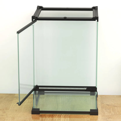 PawHut Glass Reptile Terrarium, 12L Vivarium for Lizards, Frogs, Snakes, with Ventilation