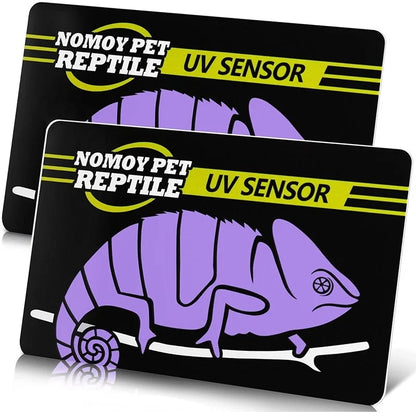 2pcs Fluorescent Color Changing Card Reptile Lighting UVA UVB Tester Test Card for Rapid Detection of UVB Amphibian Lamp