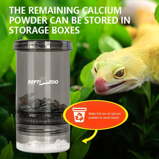 Cricket Convenient Feeding Boxes Transparent Climbing Pet Calcium Powder Mixing Box Portable Feeder for Lizards and Amphibians