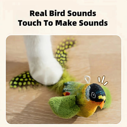 Cat Toys For Indoor Cats Interactive Cat Toy Realistic Bird Sound Cat Toy Plush FREE UK Shipping