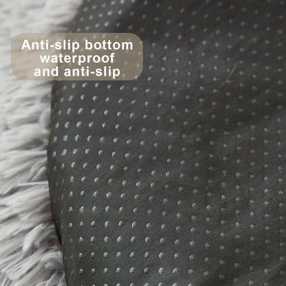 60/90cm Fluffy Dog Bed For Large Round Dog Bed Super Soft Cat House Plush Cat Nest Winter Warm Dog Pet Bed
