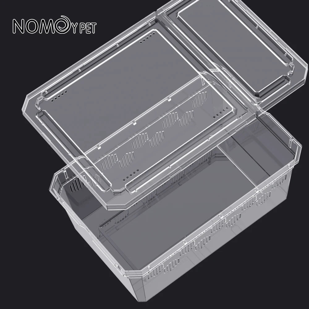 Reptile Breeding Feeding Box Transparent  Insect Rearing Hatching Containers Habitat Cage Inverts,Hatchling colubrids